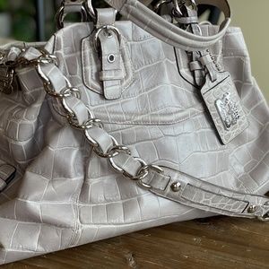 COACH  Croc Shoulder Purse